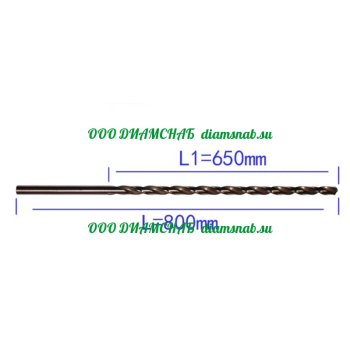 Cверло 6х800*680 мм по металлу HSS DIN 1869
