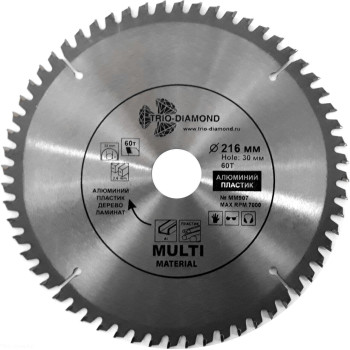 Диск пильный по универсальный 216*30*60T арт.MM-907