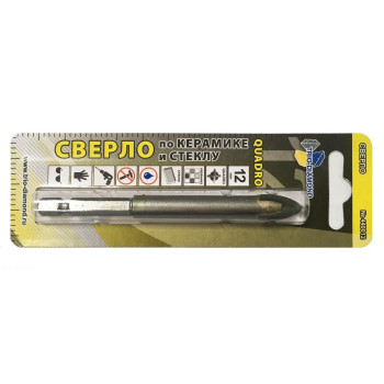 Сверло по керамике и стеклу квадро 12мм 440012